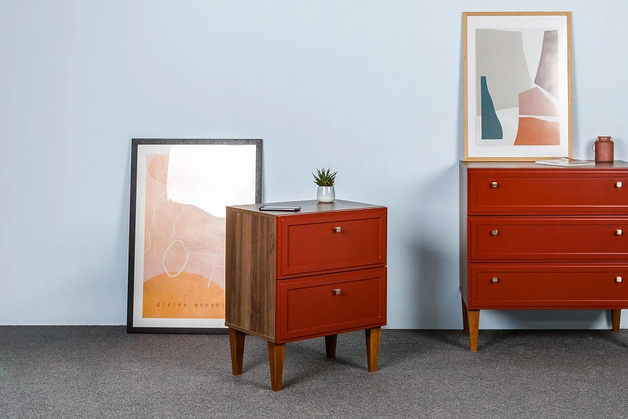 Тумба прикроватная Norton кармин - фото 9