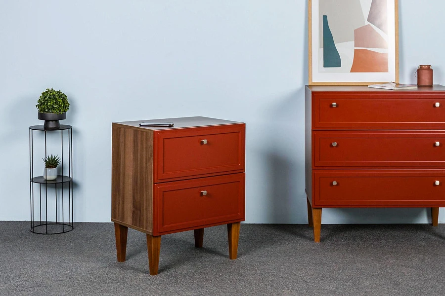 Тумба прикроватная Norton кармин - фото 8