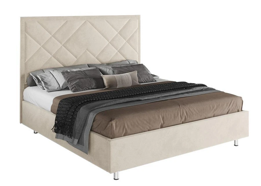 Кровать Палермо  140х200 светло-бежевого цвета