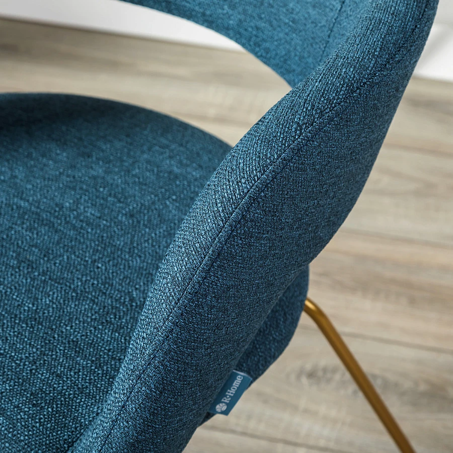 Кресло Hugs синий/Линк золото - фото 11