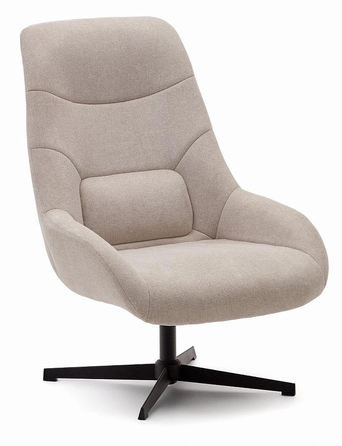 Celida Поворотное кресло беж.синель/черн.сталь
