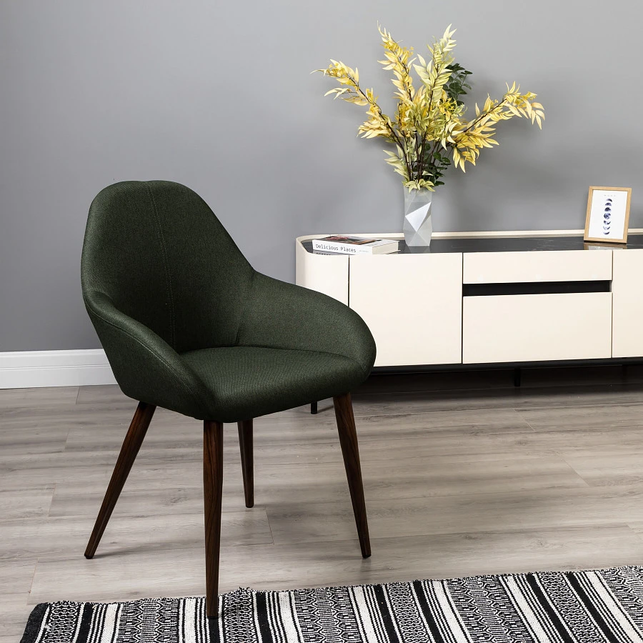 Кресло Kent тёмно-зеленый/т.орех - фото 10