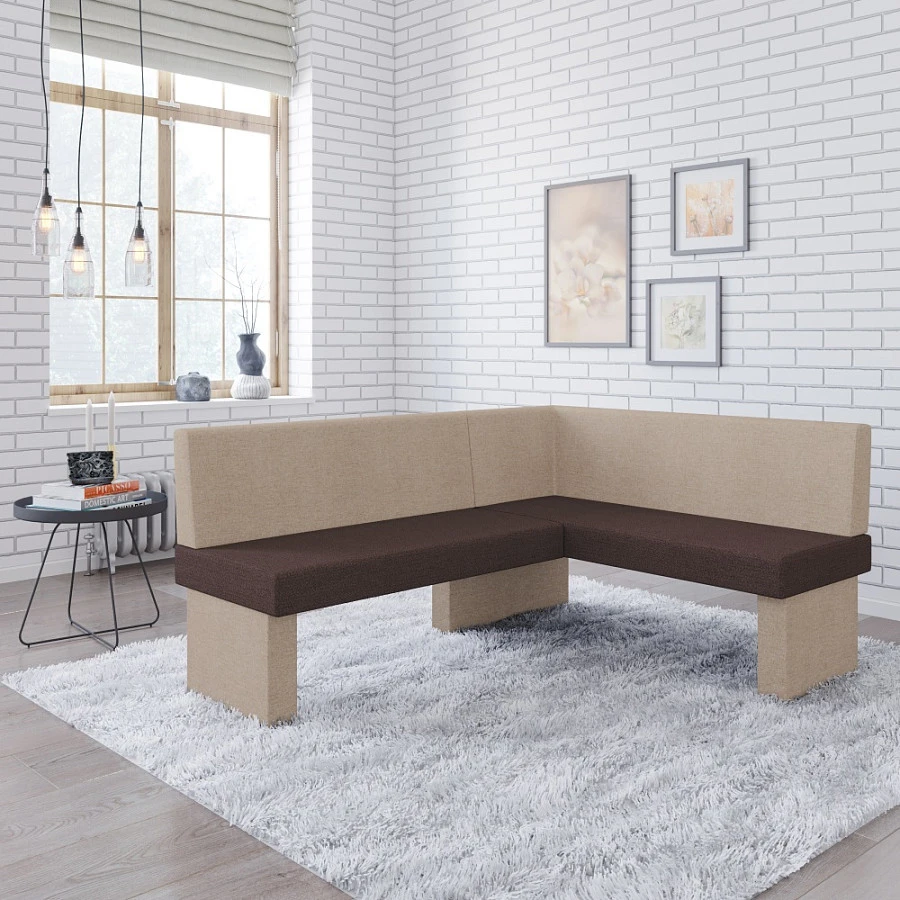 Диван кухон. Ratio 178-140 R beige/coffe - фото 3