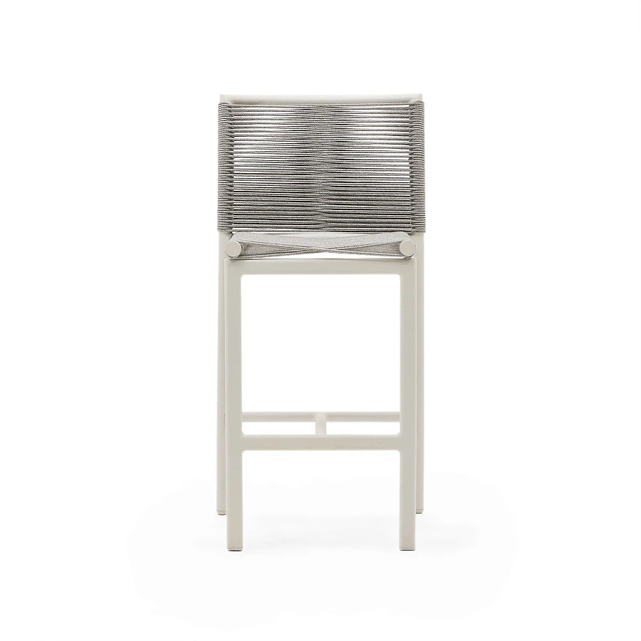 Садовый барный стул Culip из веревки и белого алюминия, 65 см - фото 7