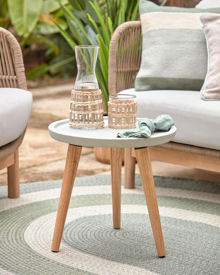 Кресло Catalina из бежевой веревки/массив акации - фото 6