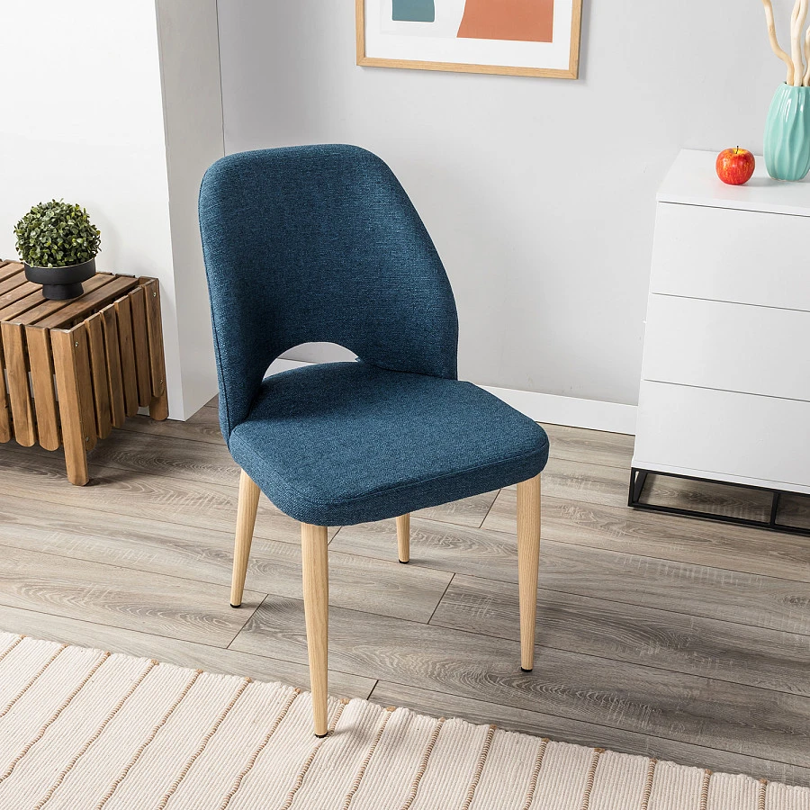 Стул Ledger синий/нат.дуб - фото 9