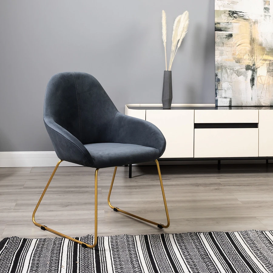 Кресло Kent Diag grey/Линк золото - фото 10