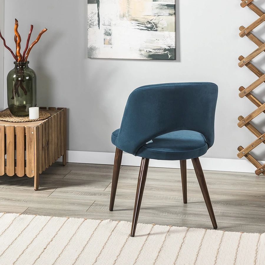 Стул Lars Diag blue/т.орех - фото 9