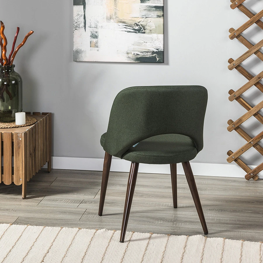 Стул Lars темно-зеленый/т.орех - фото 15