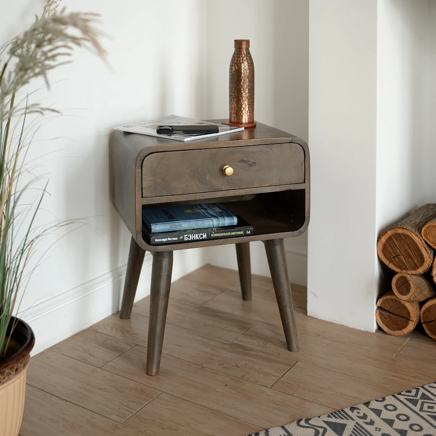 Тумба прикроват. АЛЬРИК ГРЕЙ с полкой - фото 4