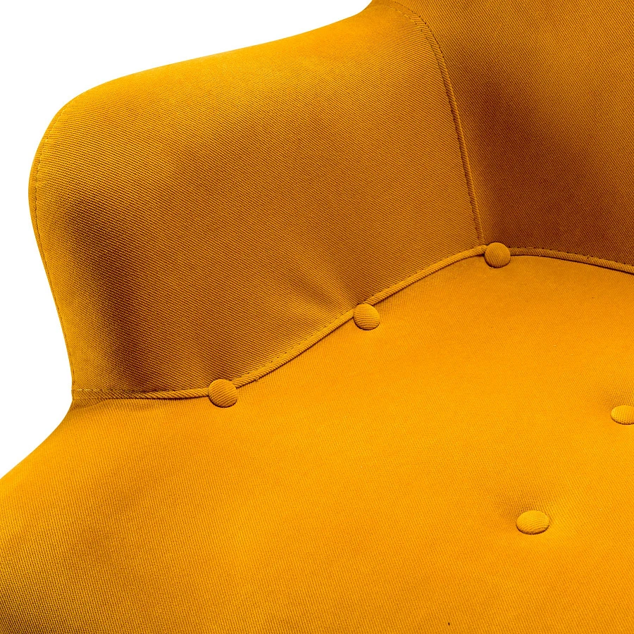 Кресло Хайбэк желтый/венге - фото 5