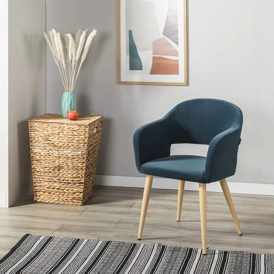 Стул Oscar Diag blue/нат.дуб - фото 9