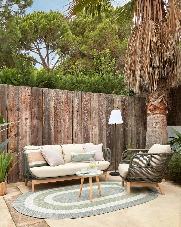 Кресло Catalina из зеленой веревки/массив акации - фото 10