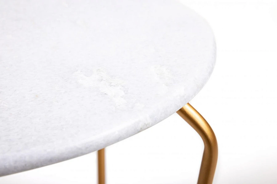 Кофейный столик Marble белый 0.45x0.4x0.4м - фото 3