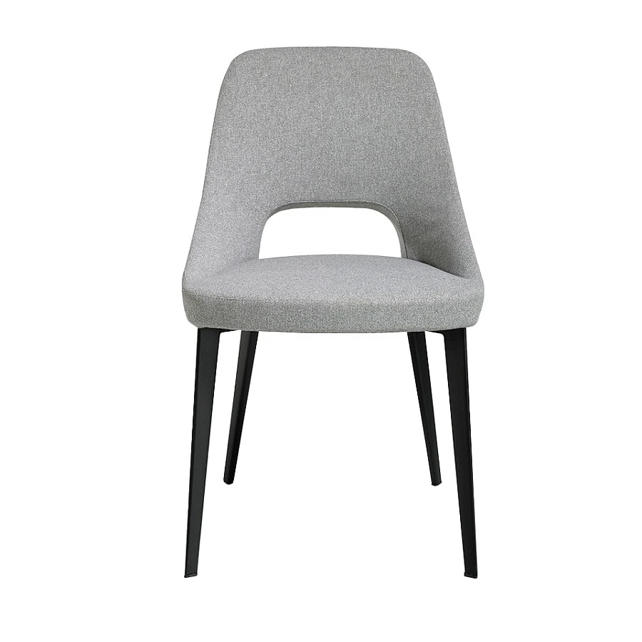 Обеденный стул A203 /4101 серый тканевый на металлических ножках - фото 4