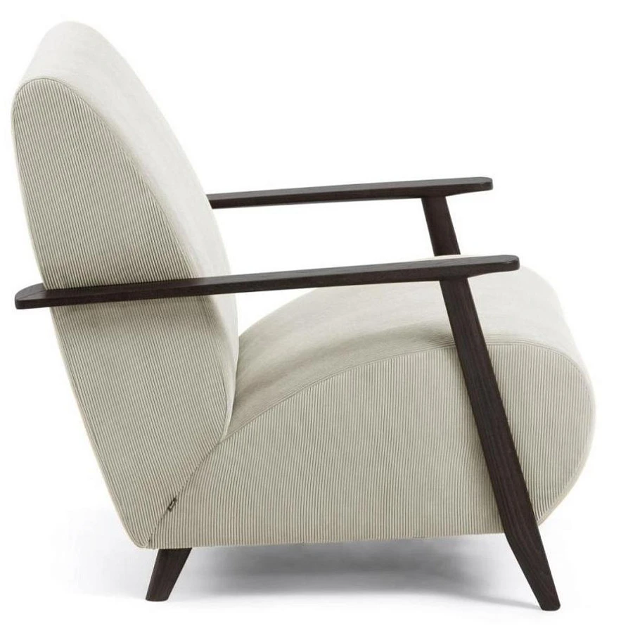 Кресло Marthan бежевое вельветовое - фото 2