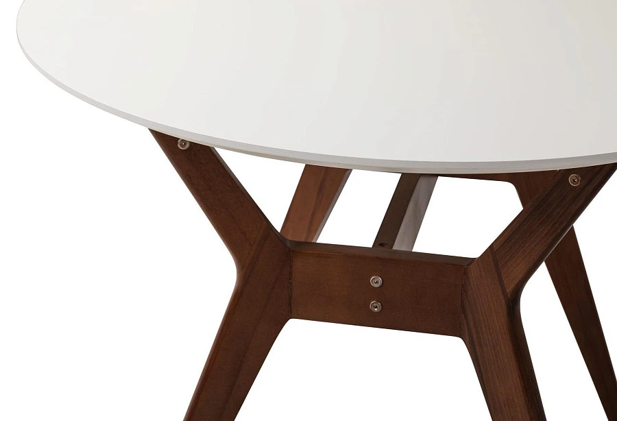 Стол Нарвик д.860 Белый Темный орех - фото 5