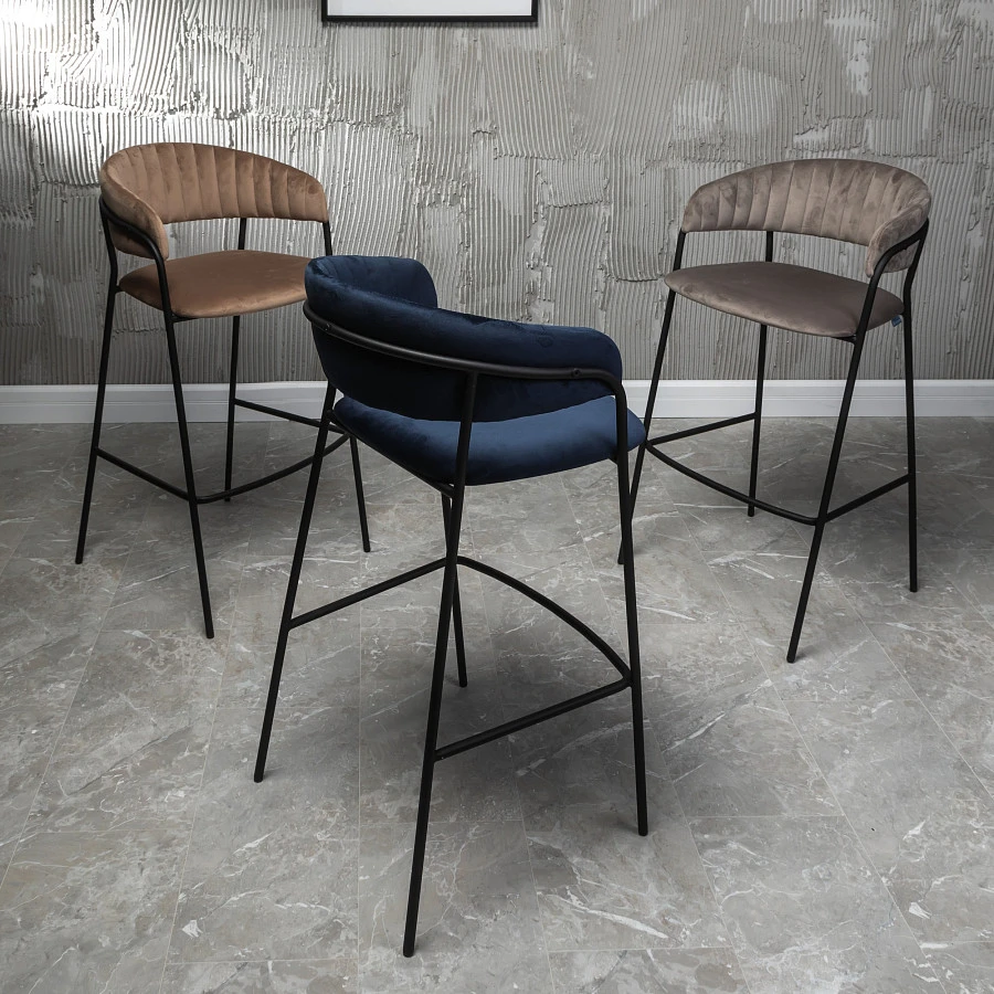 Стул барный Portman синий - фото 9