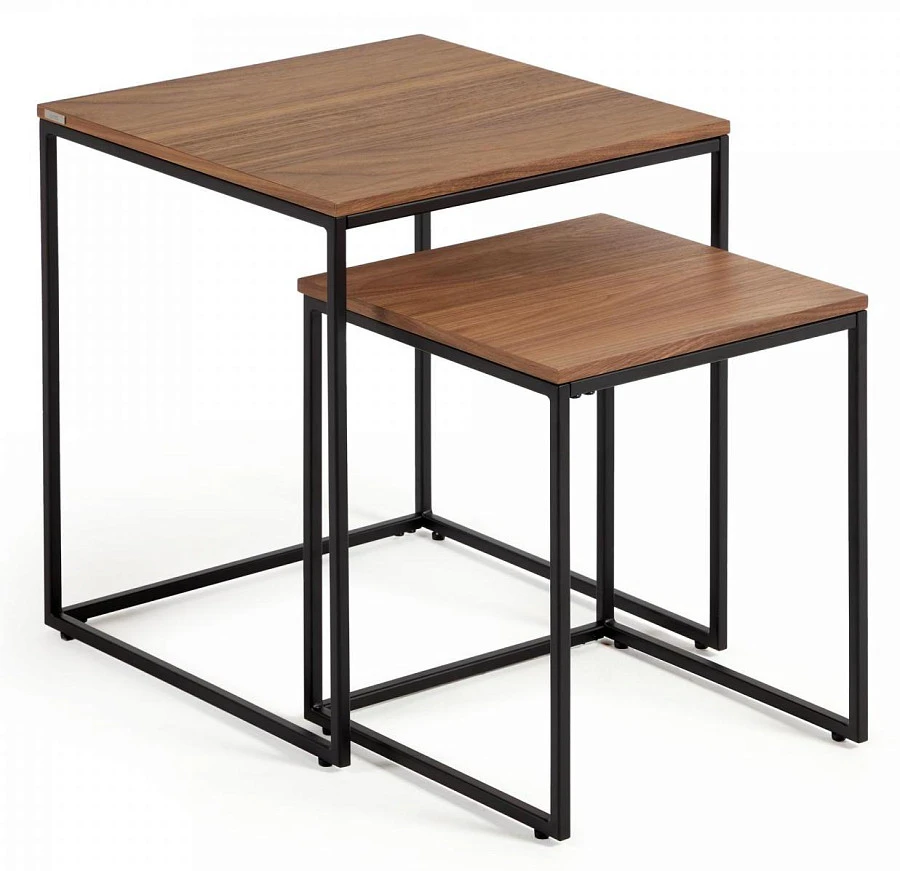 Набор из 2 пристав.столов Yoana шпон/металл