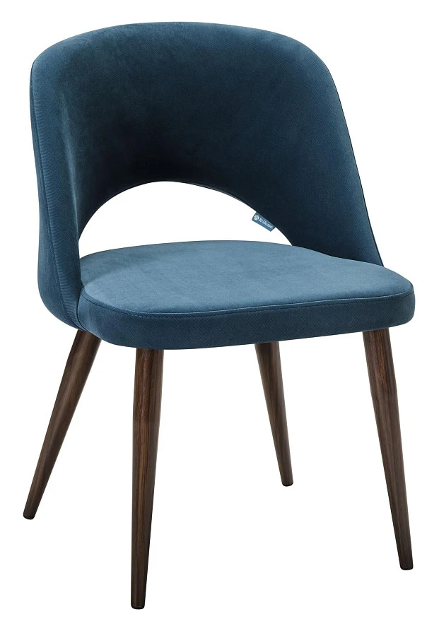 Стул Lars Diag blue/т.орех