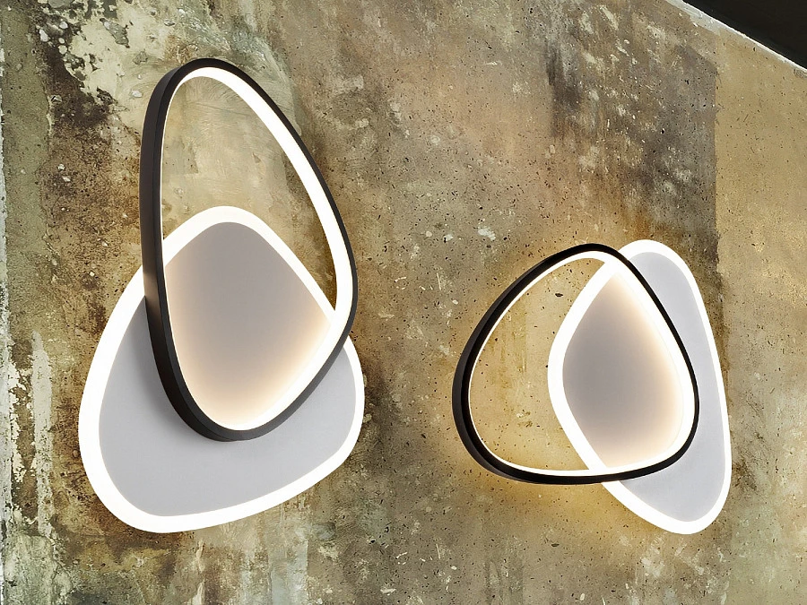 Потолочный/настенный светильник Romo черно-белый - фото 10