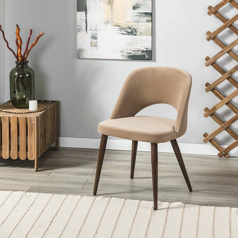 Стул Lars Diag beige/т.орех - фото 12