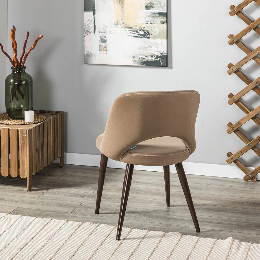 Стул Lars Diag beige/т.орех - фото 9