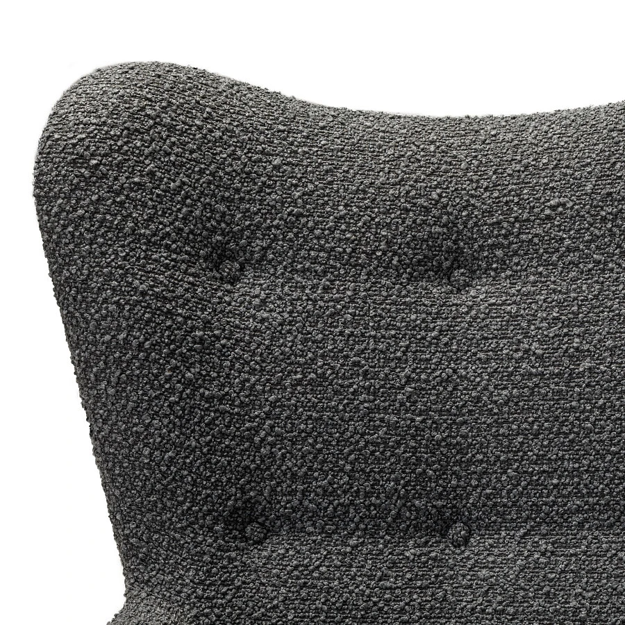 Кресло Хайбэк темно-серый/нат.бук - фото 8