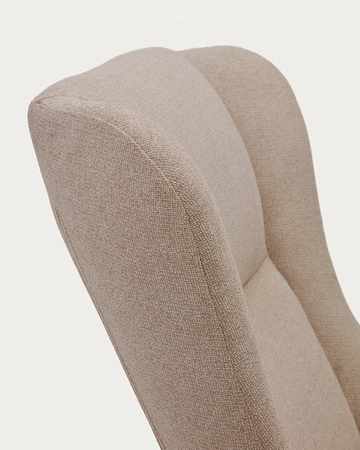 Maustin Кресло-качалка из беж.овчины/сталь-бук - фото 9