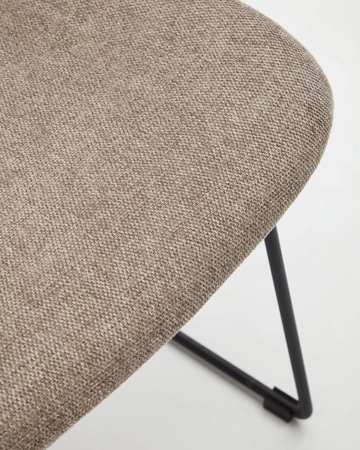 Zahara Стул коричневый с черными стальными ножками - фото 11