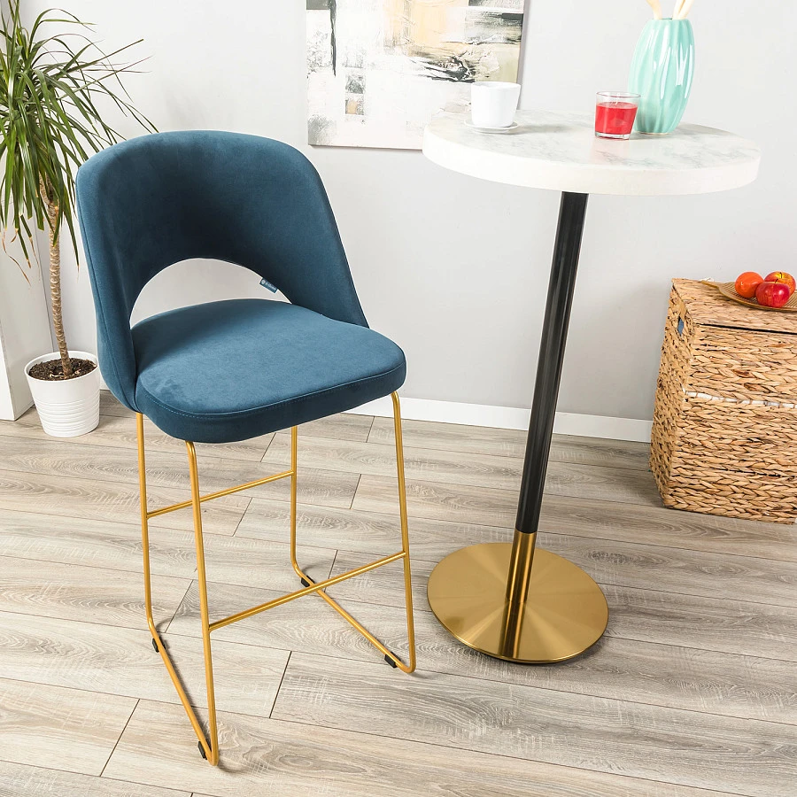 Кресло Бар. Lars Diag blue/Линк золото - фото 9