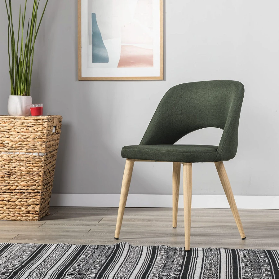 Стул Lars тёмно-зеленый/нат.дуб - фото 10