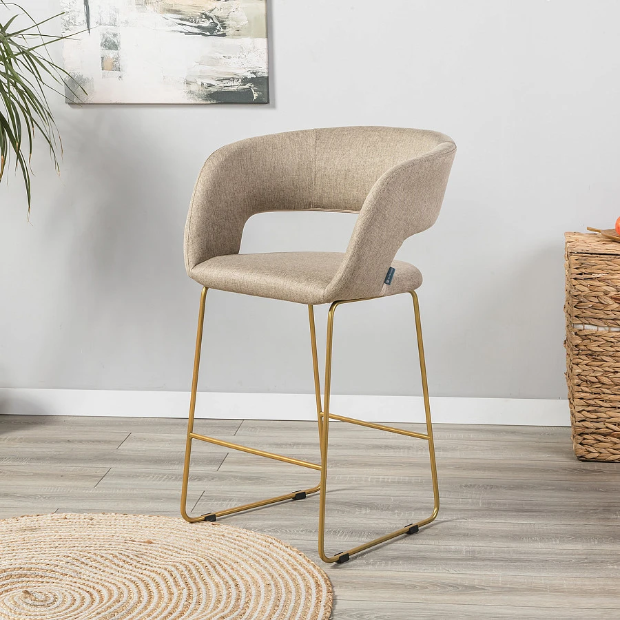 Кресло полубар Hugs beige/Линк золото - фото 6