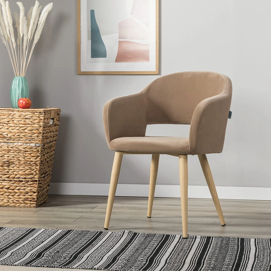 Стул Oscar Diag beige/нат.дуб - фото 11