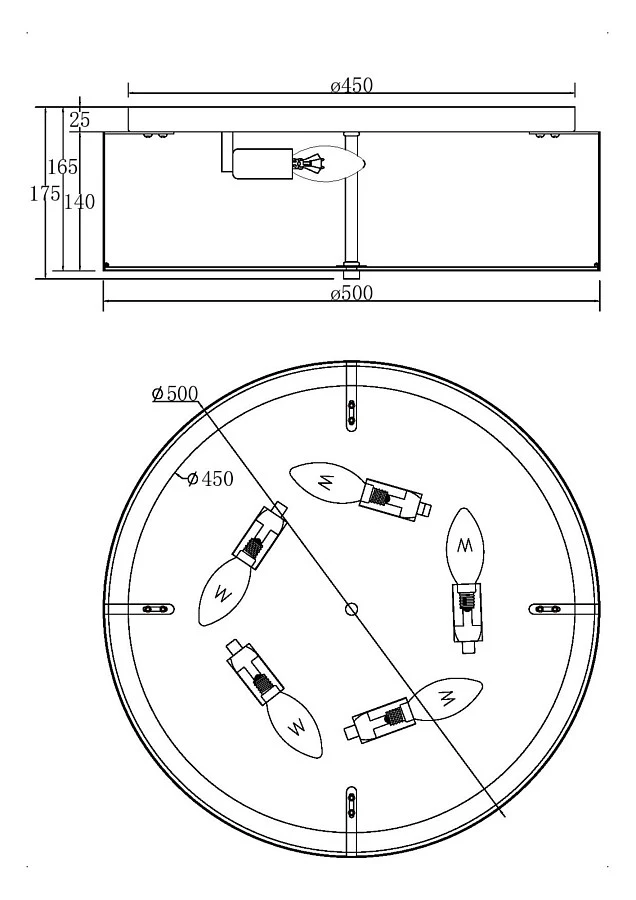 Потолочный светильник Maytoni MOD096CL-05CH - фото 3