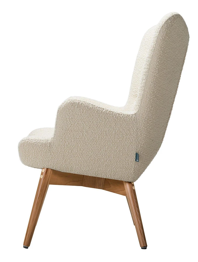 Кресло Хайбэк бежевый/нат. бук - фото 3