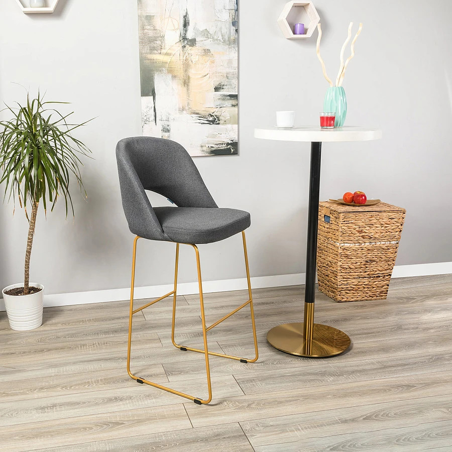 Кресло Бар. Lars тёмно-серый/Линк золото - фото 8