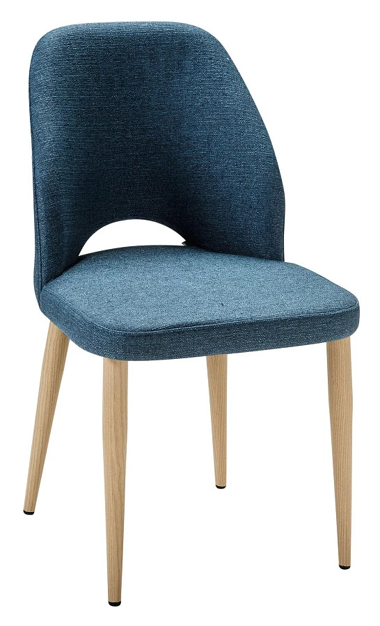 Стул Ledger синий/нат.дуб