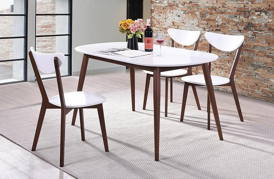 Стол обеденный MAX (Макс) Белый + Коричневый - фото 6