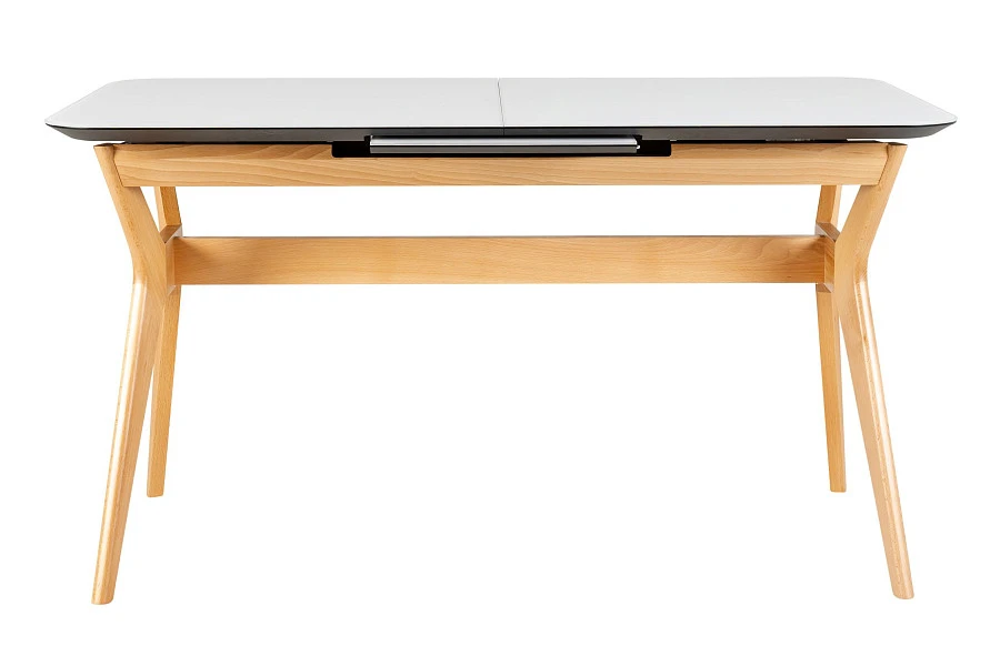 Стол раскл. Нарвик Glass 140-180 Automatic Natur/Light matte glass - фото 2