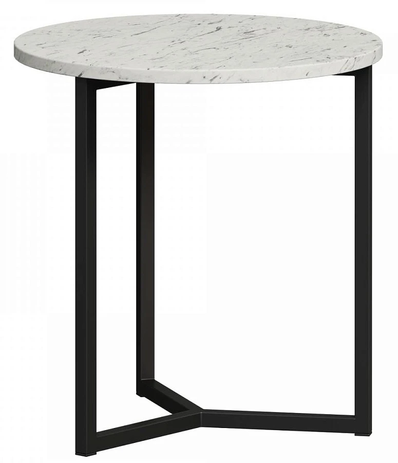 Стол журнальный Мальборк Тренто Мрамор Сноу лофт