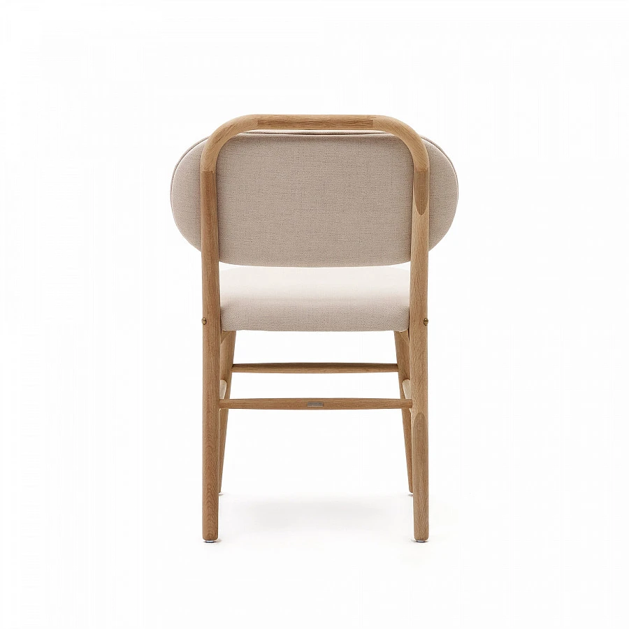 Helda Стул из бежевой синели и массива дуба - фото 7