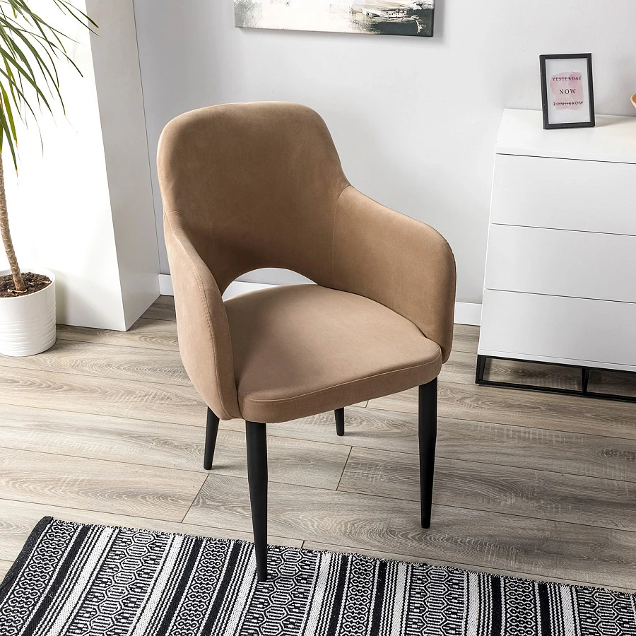 Кресло Ledger Diag beige/черный - фото 10