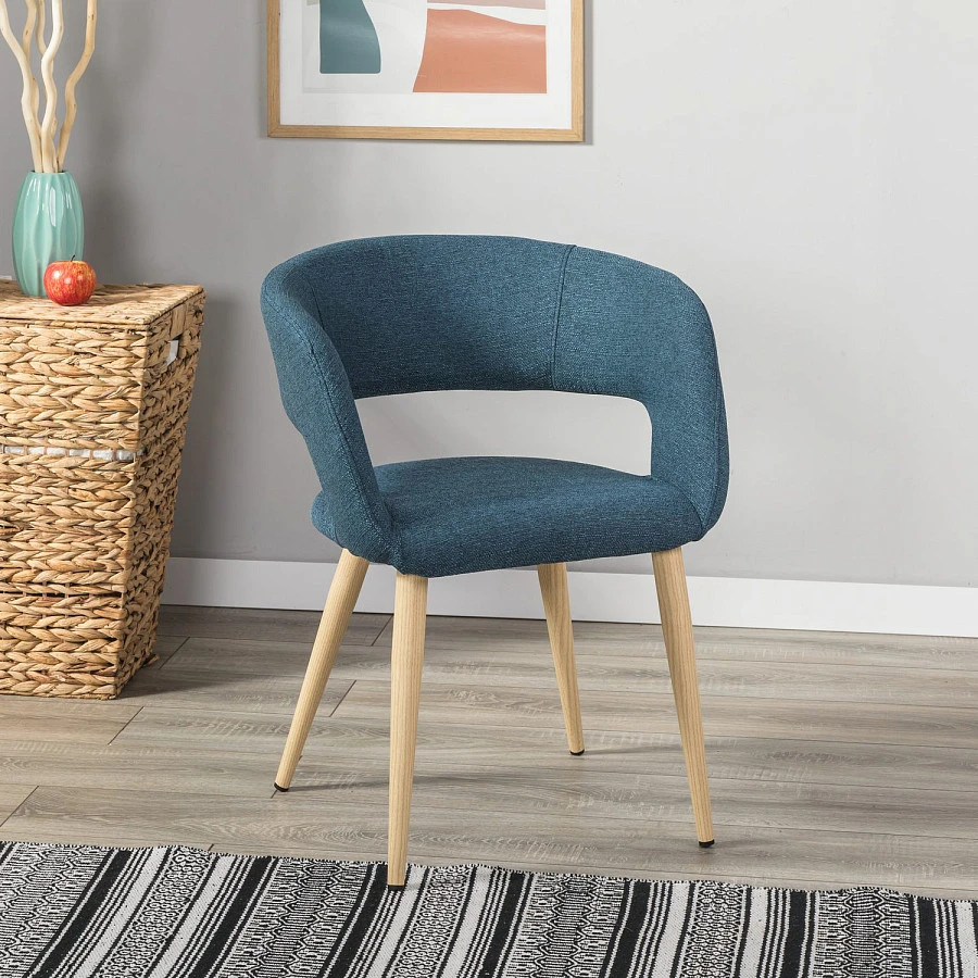 Стул Hugs синий/нат.дуб - фото 8