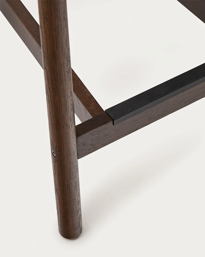 Analy Полубарный стул из массива дуба с отделкой под орех и сиденьем из веревки 65 см - фото 9