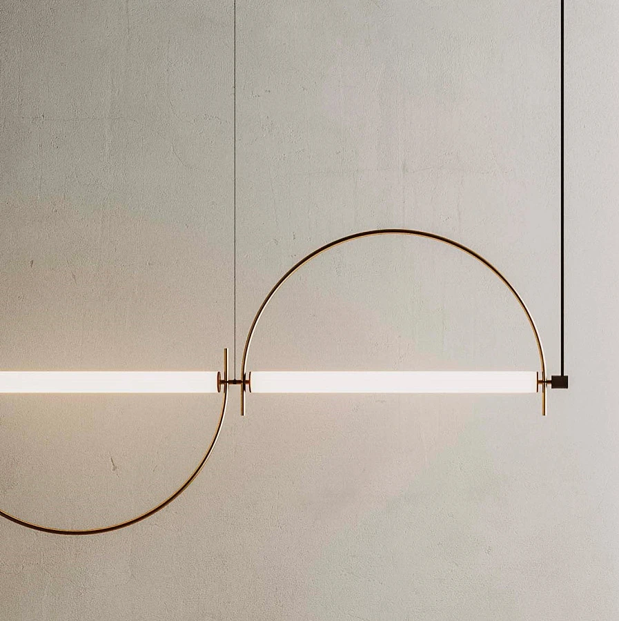 Подвесной светильник Arc золотистый - фото 2