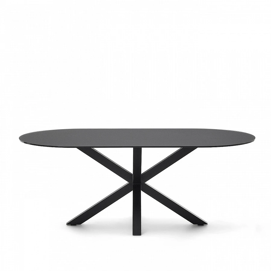 Стол Argo черн.стекло/черн. Ø200x100см - фото 3