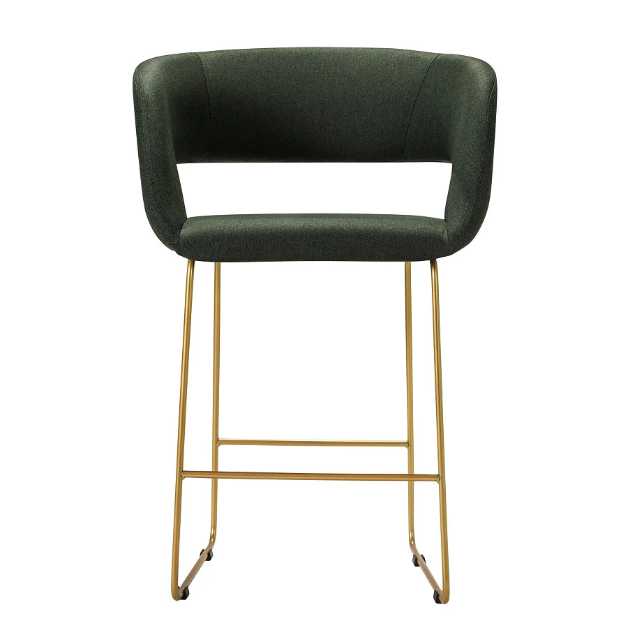 Кресло полубар Hugs тёмно-зеленый/Линк золото - фото 2