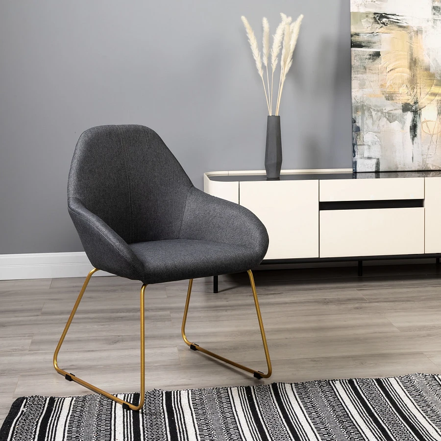 Кресло Kent тёмно-серый/Линк золото - фото 11