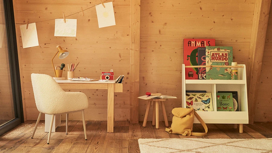 Konna Детский стул бел.букле/беж.стал.ножки - фото 2